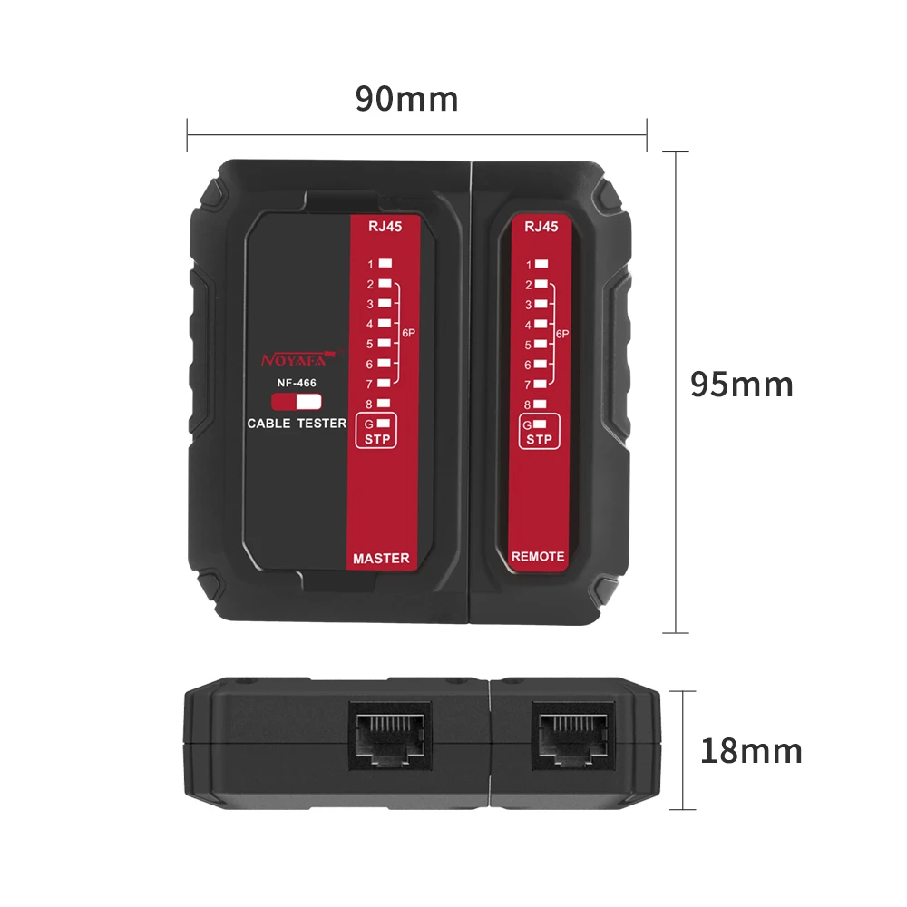 NOYAFA NF-466 Network Cable Tester UTP STP RJ45 Cable Detector Multifunction Tester Automatic Test Cable Tool Fault Point Tester