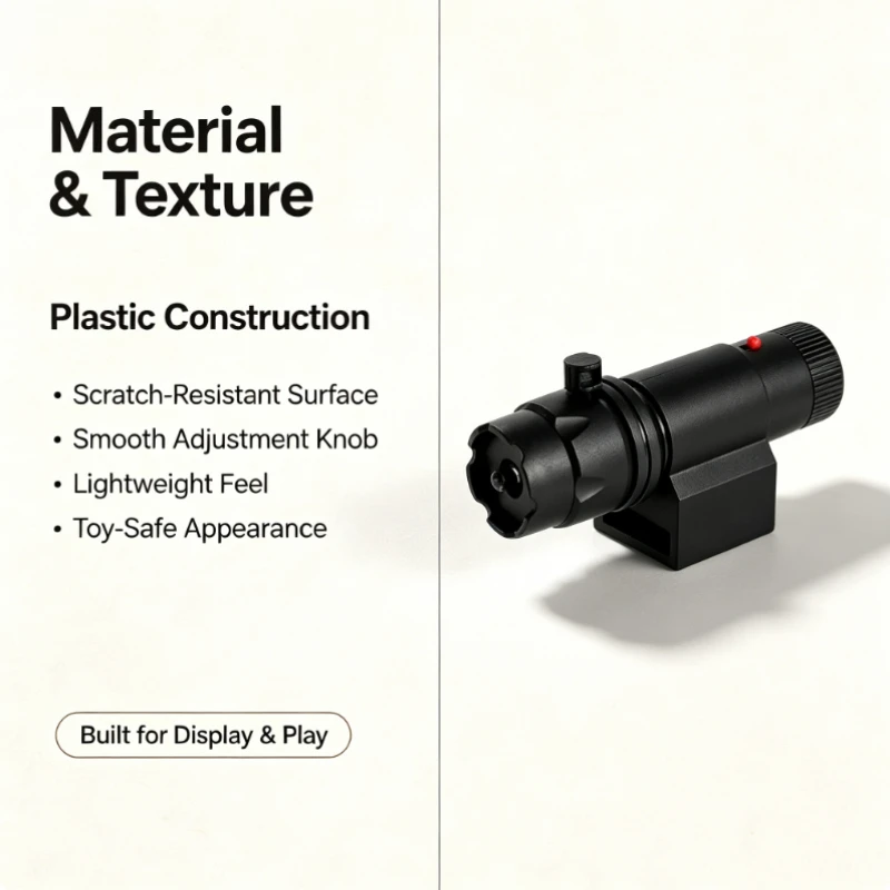 Black Mini Craft Optical Ornament Module with Fixing Base, Lightweight Compact Accessory for Hobby DIY Assembly