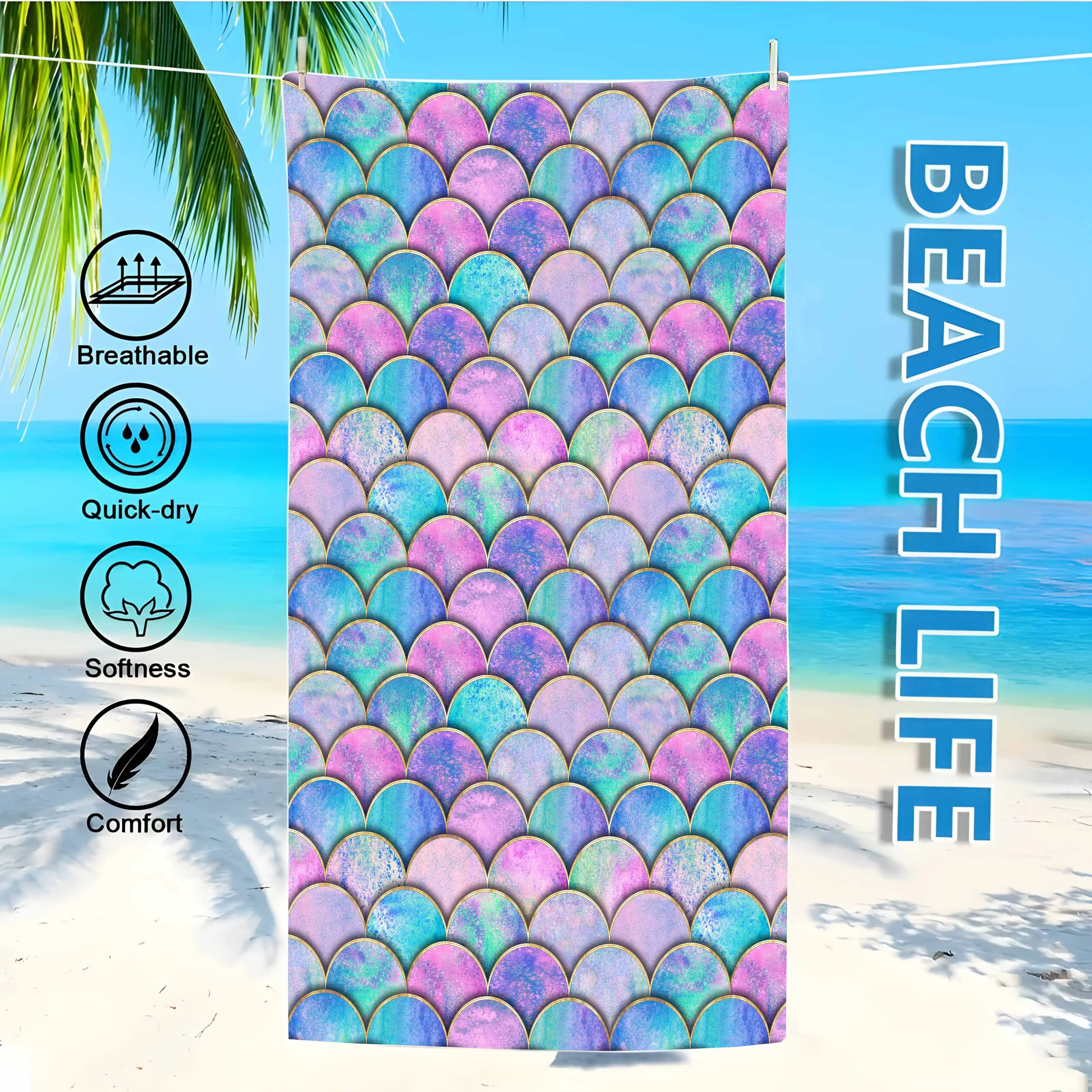 Toalla de playa de microfibra  - Beach Towel Large reseña y precio