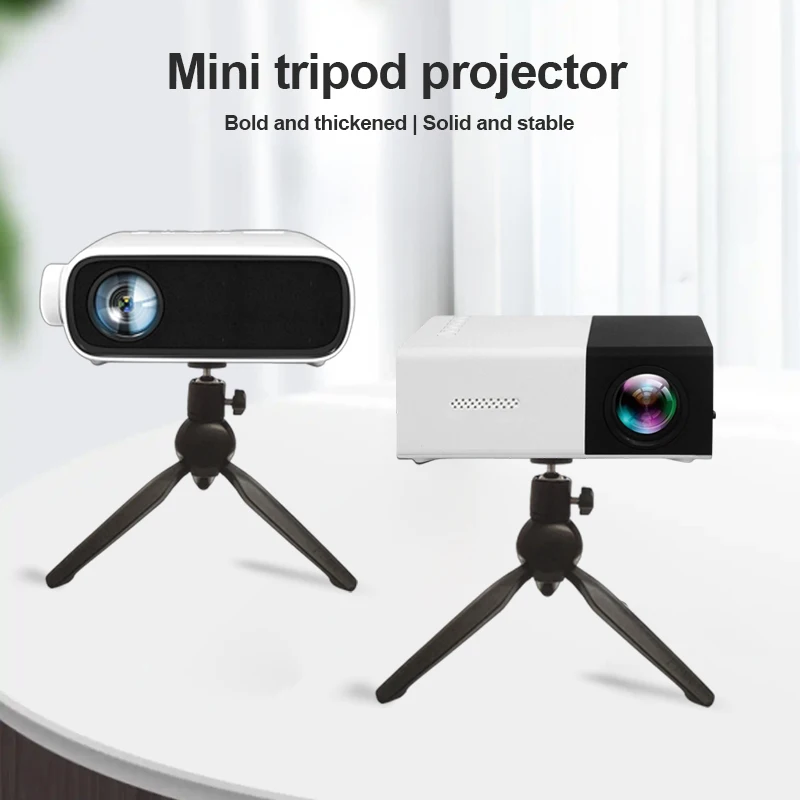 Desktop tripod projector stand with adjustable angle, desktop stand with multifunctional pan tilt and portable mobile projector