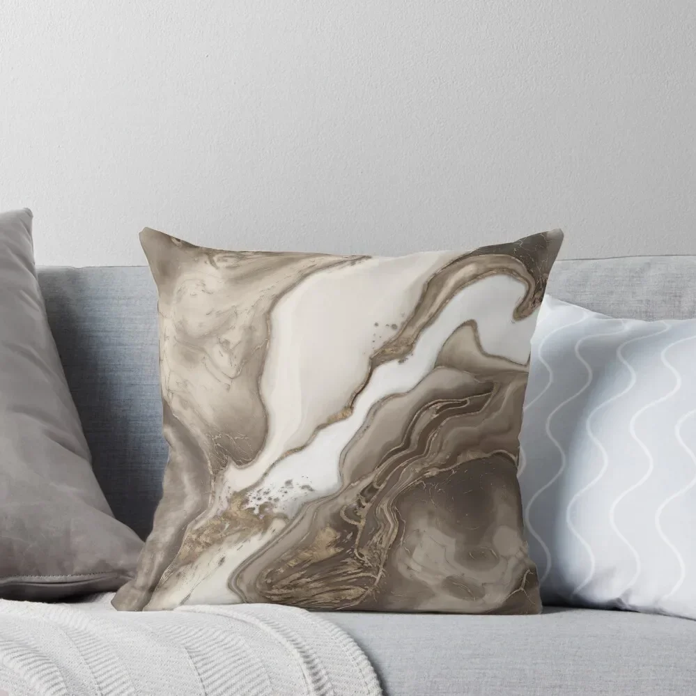 

Taupe marble and gold abstract Throw Pillow Luxury Living Room Decorative Cushions Christmas Pillow Covers pillow