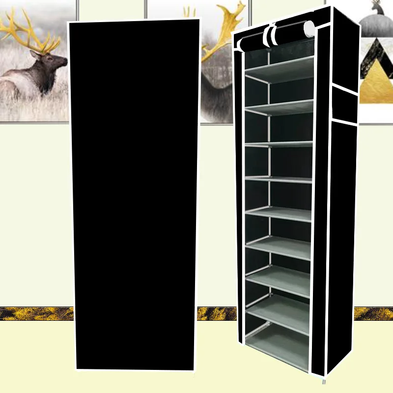 Shoe rack S33 simple plastic household entrance fabric storage multifunctional space-saving dormitory small shoe rack entrance s