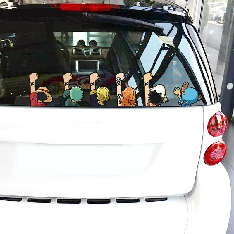 1 pz Anime One Piece rufy adesivi per auto graffi per il corpo copertura adesivi decorativi per auto modificati adesivi per paraurti tirare fiori