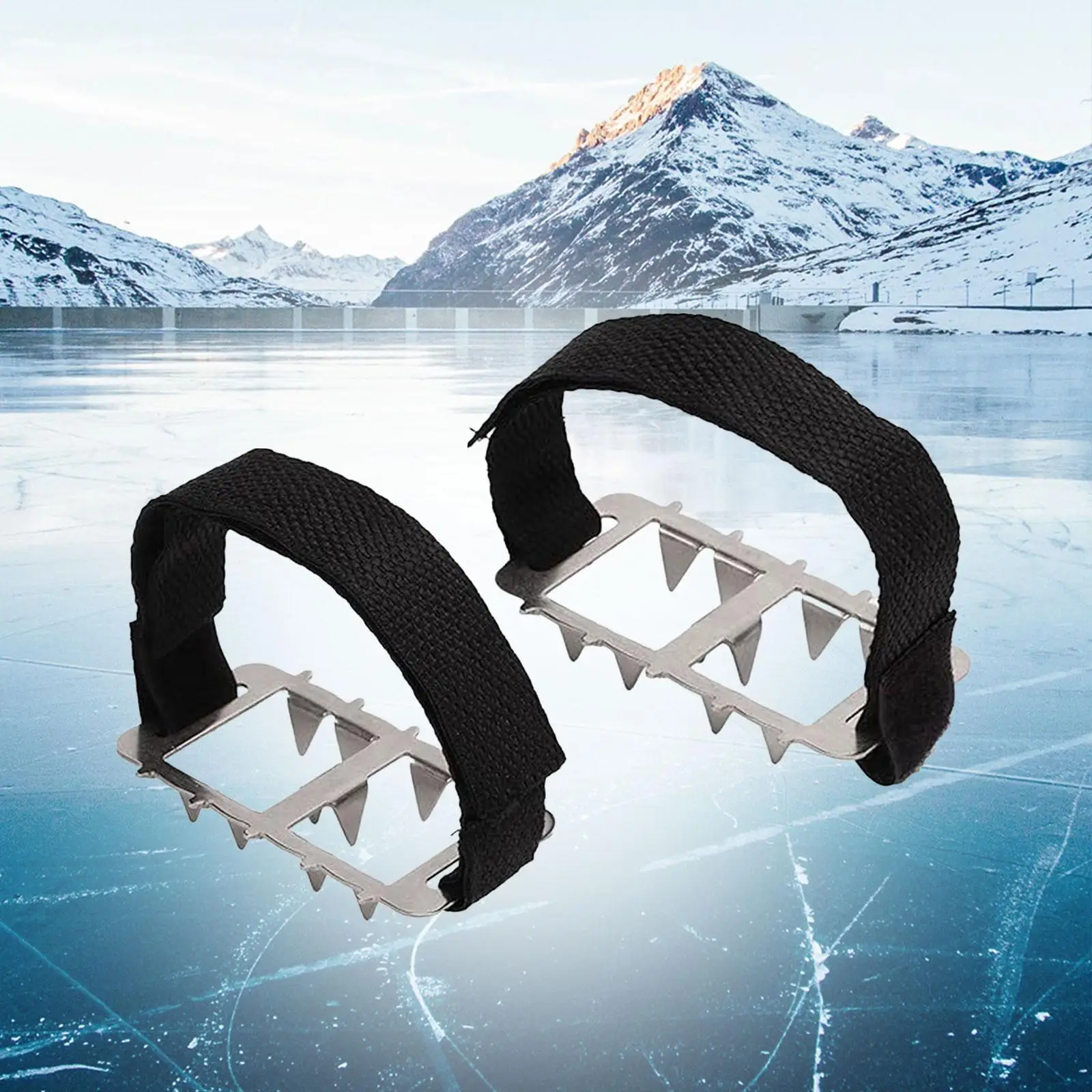 Shoe Spikes Universal Ice Grippers Lightweight Winter Shoe Crampons for Running