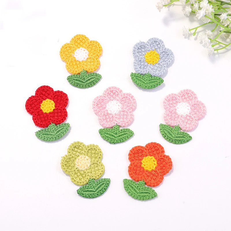 5pcs foliage flower Applique for DIY Clothes  Headgear Crafts  Patches Accessories