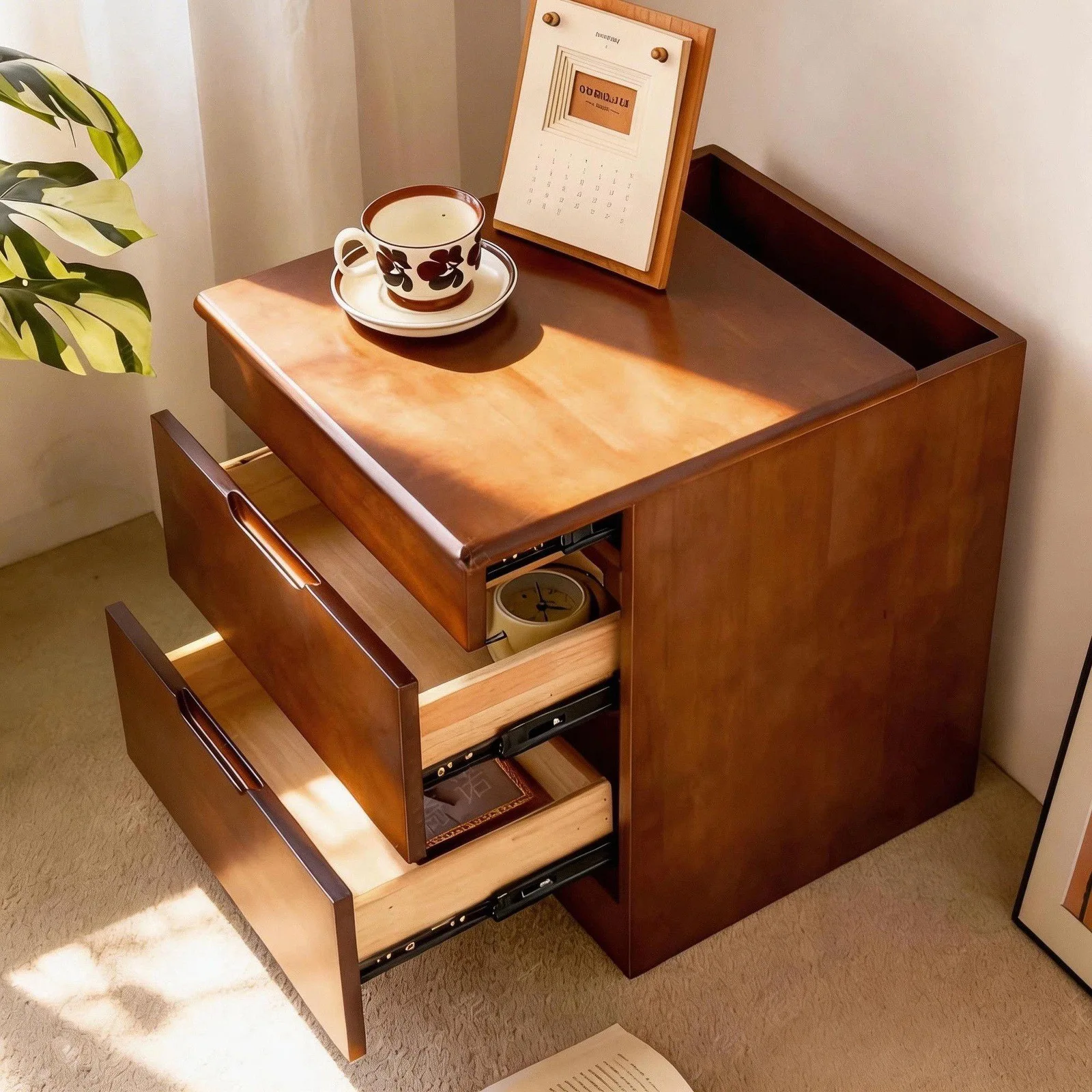 Bedside table Chinese simple bedroom household invisible storage locker hidden compartment