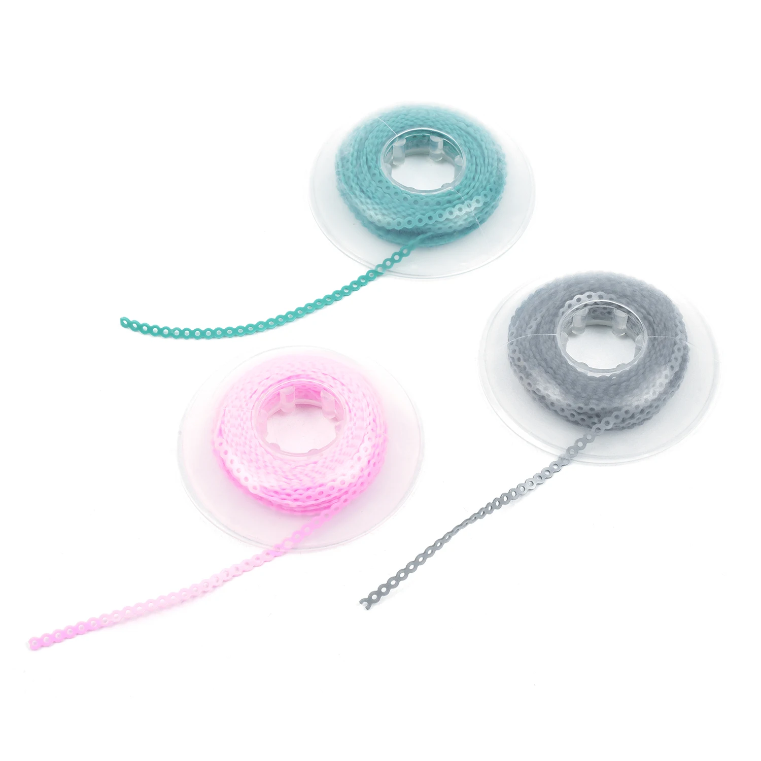 JOLANT-Elástico Ortodôntico Odontológico, Cadeia Ultra Power, Material Elástico, Longo, Curto, Contínuo, 15 Pés/Rolo