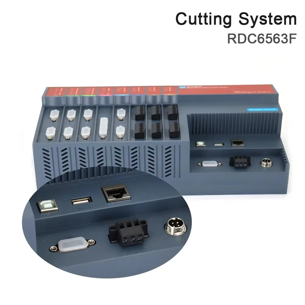 Fiber Laser Cutting System Controller Ruida RDC6563FG-LITE Auto-calibration Three Axis Control for 1064nm Fiber Cutting Machine
