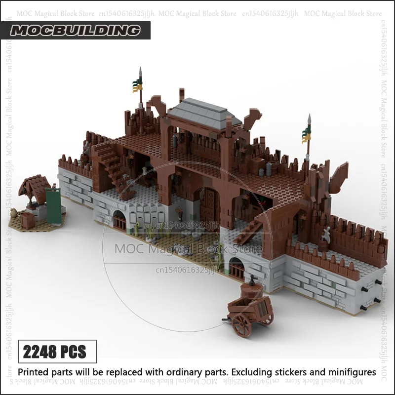 Serie de películas UCS Moc, famoso bloque de construcción Golden Hall, gran modelo, paredes, tecnología, ladrillos, vista a la calle, juguetes, regalos de navidad