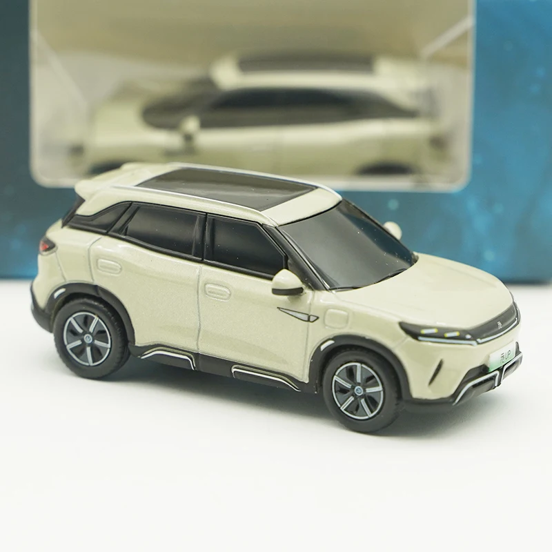 1:64 Original BYD Yuan Up Pull-back Simulation Alloy Car Model Car Model Ornament Collection Miniature Model