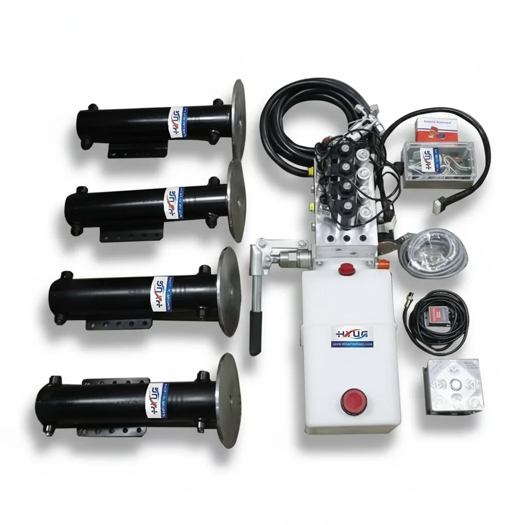 Electric RV Stabilizer Jacks, 12V DC Automatic Leveling System, 300-800mm Stroke Heavy Duty Stainless Steel Hard Chrome Rod
