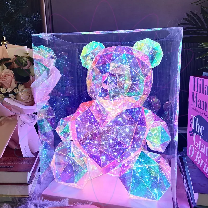 Birthday Gift Girl Gives Girlfriend Creative Symphony Glowing Bear Doll Girl Rabbit 520 Valentine's Day Gift