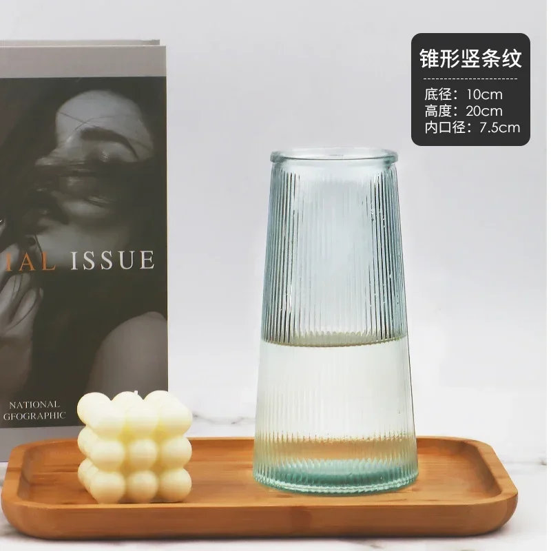 مزهرية مطبخ شفافة زهرة الندى تايبي مزهرية أوروبية عتيقة لتزيين حفلات الزفاف الريفية ديكور المنزل