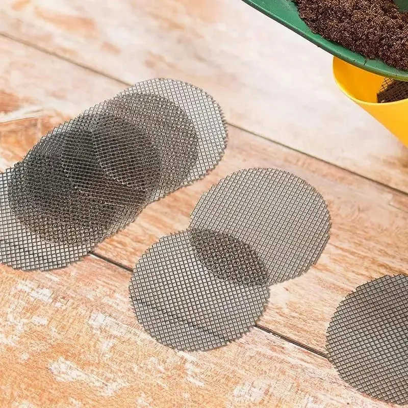 planter bottom grid mat 40/50/100pcs drainage mesh hole screen breathable plant garden drainage mesh sturdy succulent bonsai pot
