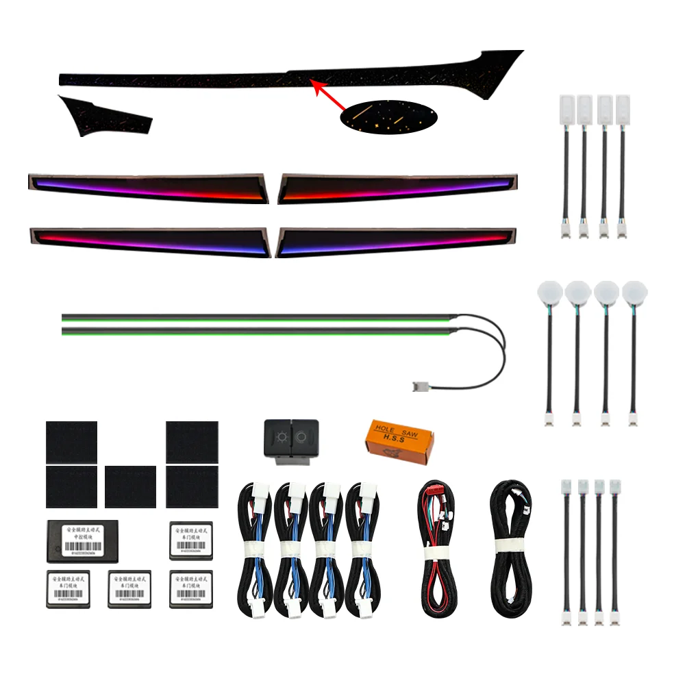 

Automobile Parts Applicable to Toyota Hilux 64 Color Magic LED Ambient Lights for Interior Ambient Lighting Upgrade LHD RHD