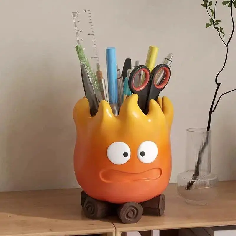 large-capacity-flame-shaped-pen-holder-office-desktop-organizer-birthday-gift-for-girls-desk-supplies-storage-container