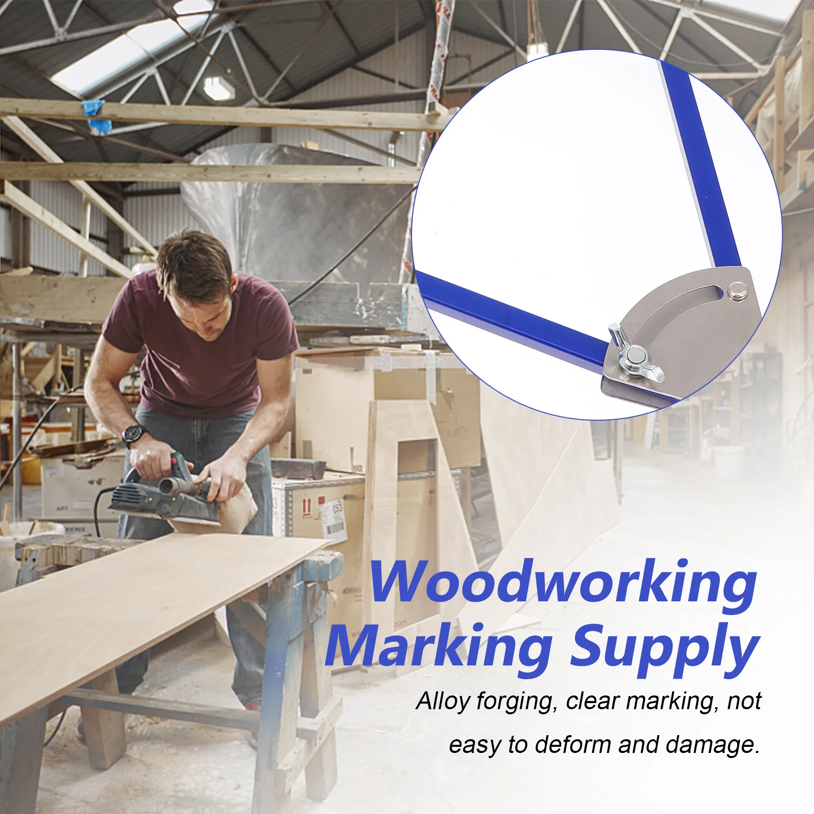 

1Pcs Adjustable Scribe Gauge Woodworking Marking Supply Clear Circular Line Drawing Tool for DIY Enthusiasts and Professional