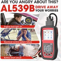 Autel AL539B OBD2 Scanner 3 in 1 Code Reader Battery Tester for 12 Volts Batteries Full OBDII Diagnosis Charging Systems Test