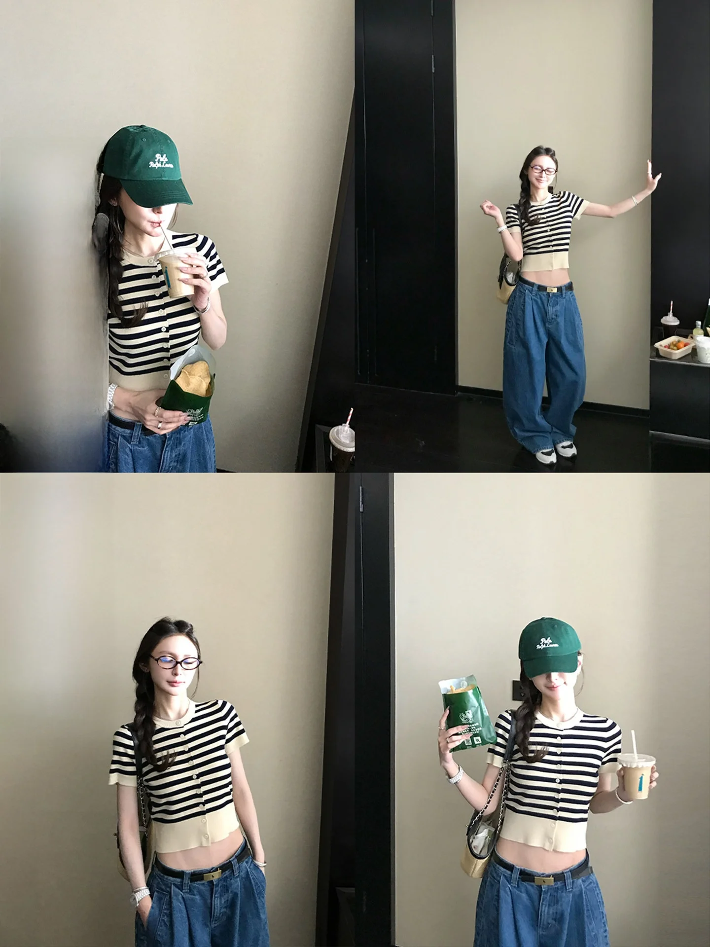 

Skk Store RL Fashionable Short Sleeve Silk Blend Knitwear Striped High Quality True Silk Lenzing Yarn Intellectual Style Wome...