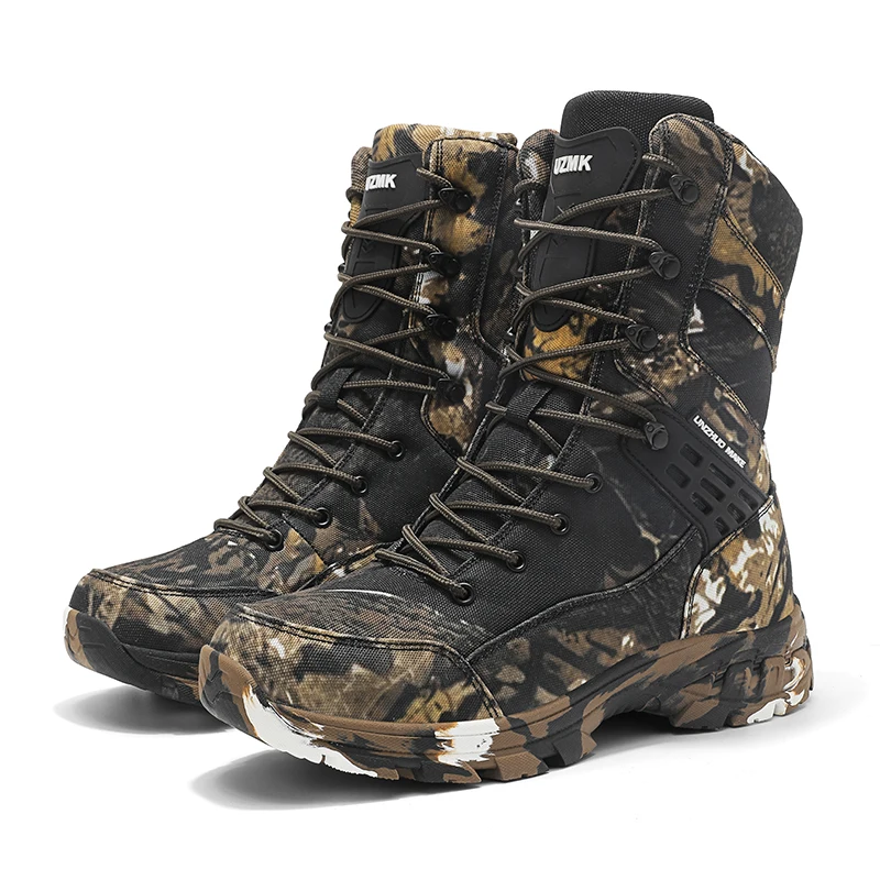 Camouflage Men's Tactical Boots Desert Combat High-top Trekking Shoes Men Mountaineering Shoes Hiking Boots Men's Outdoor Boots