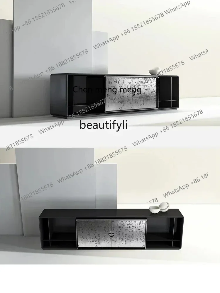 SS new styleItalian light luxury TV cabinet solid wood new Chinese entrance floor locker relief decorative cabinet ss 7486 ss 74