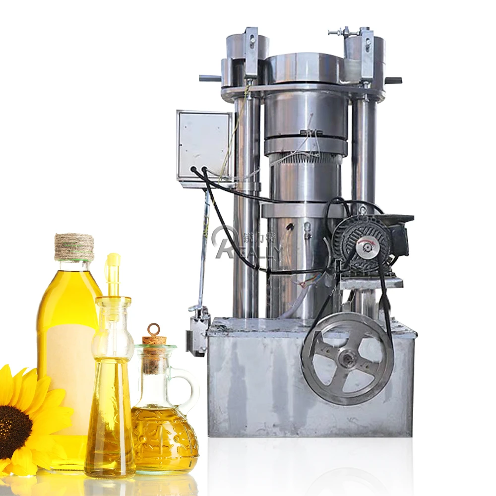 Prensa de óleo hidráulico mecatrônica totalmente automática, equipamento comercial frio e quente de colza, amêndoa, azeitona e amendoim