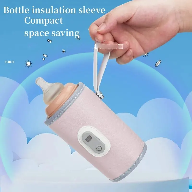 Digital Milk Bottle Insulation Cover for Children Universal Heating Milk Bottle Cover for Infants Outdoor Portable Milk Warmer