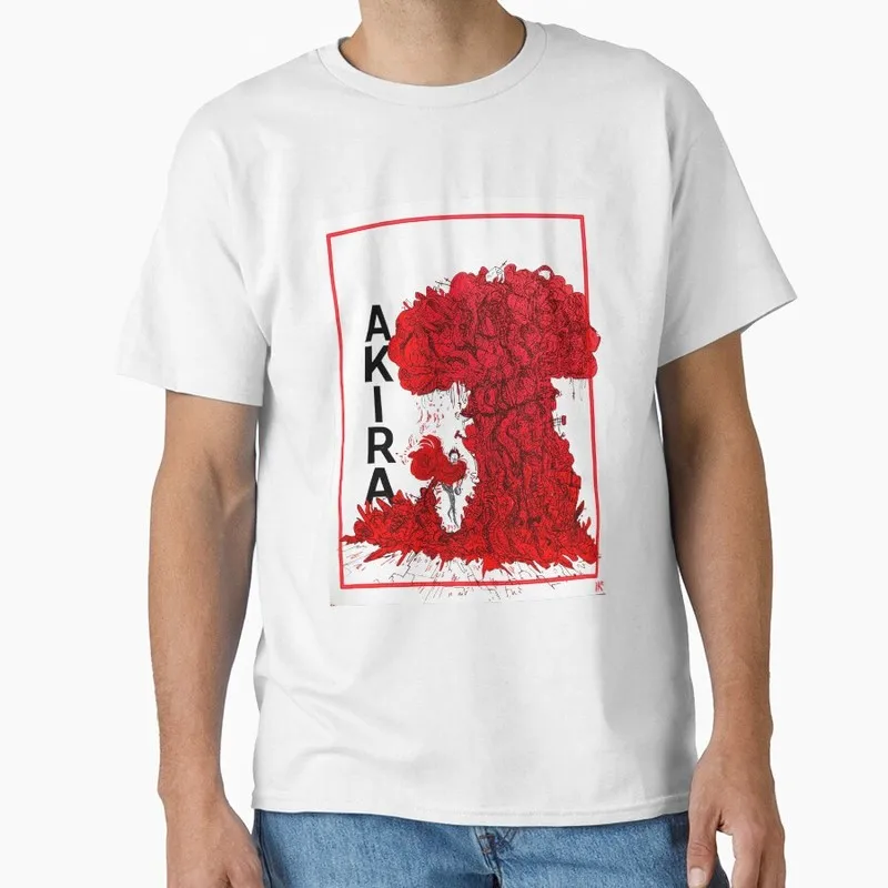 Akira Cyberpunk City Explosion Gift T‑Shirt Katsuhiro Otomo Retro Manga Shotaro Kaneda Neo‑Tokyo Anime Print Short Sleeve Tops