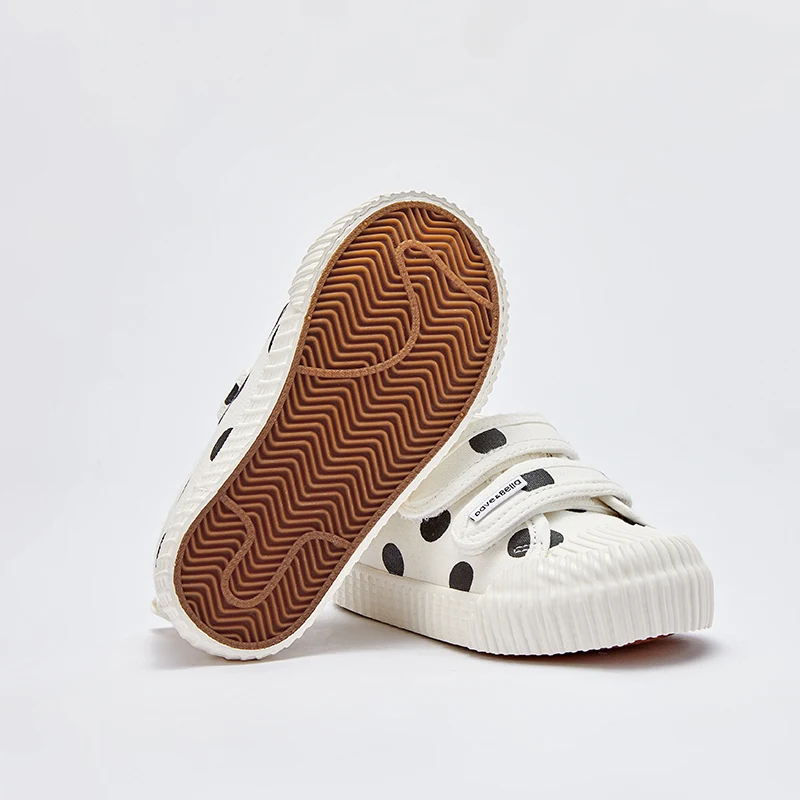 Strive MAC-Chaussures en toile coordonnantes pour enfants, chaussures décontractées pour bébés garçons et filles, point blanc, printemps, DB1248031, 2024