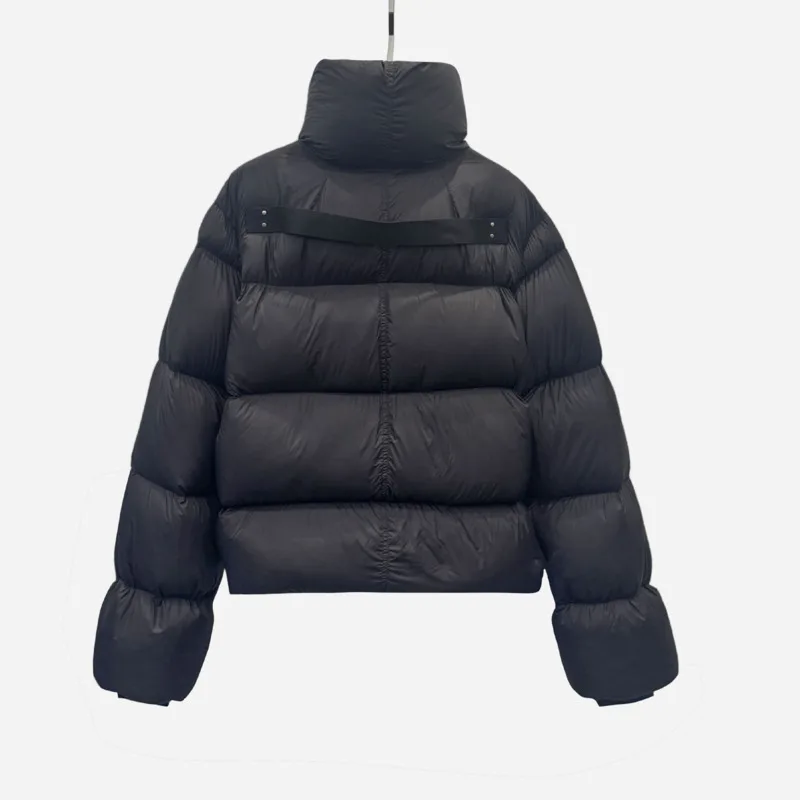 HKSH 2025 Winter New Women Down Coat Stand Collar Diagonal Zipper Pockets Dark High Street Fashion Thickened Warm Jacket HK13333