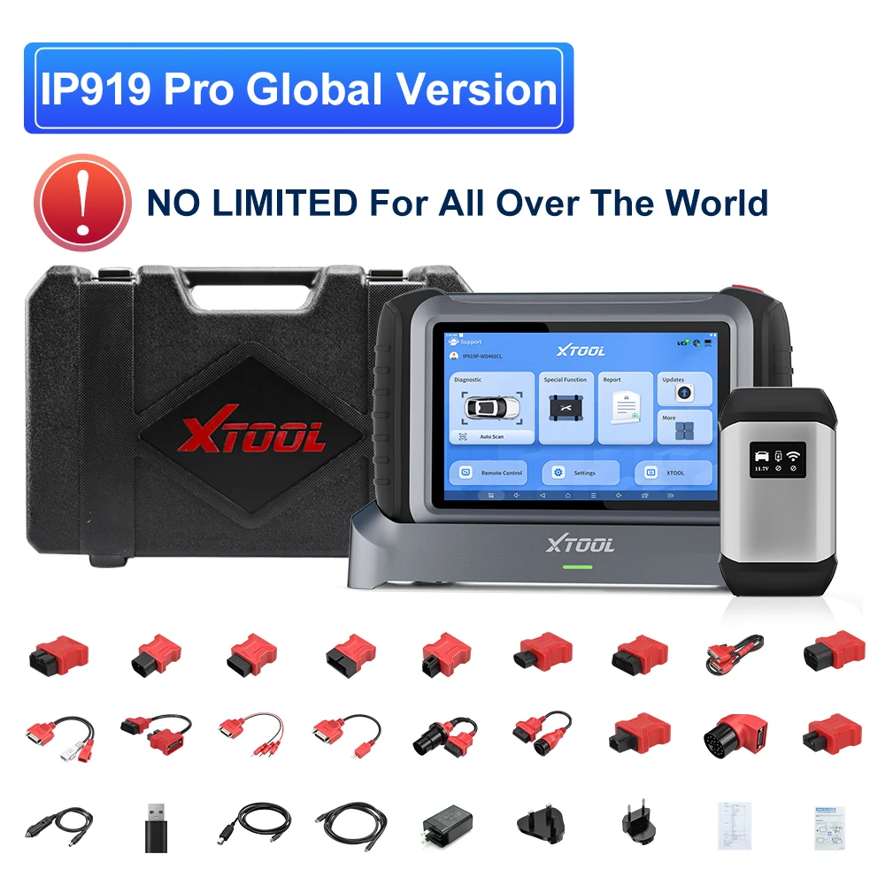 XTOOL IP919 PRO ECU Programmeur Auto Diagnostische Scanner OBD2 Scanner Key Programming Tool KAN FD DOIP FCA AutoAuth 51 + Resets - afbeelding 1
