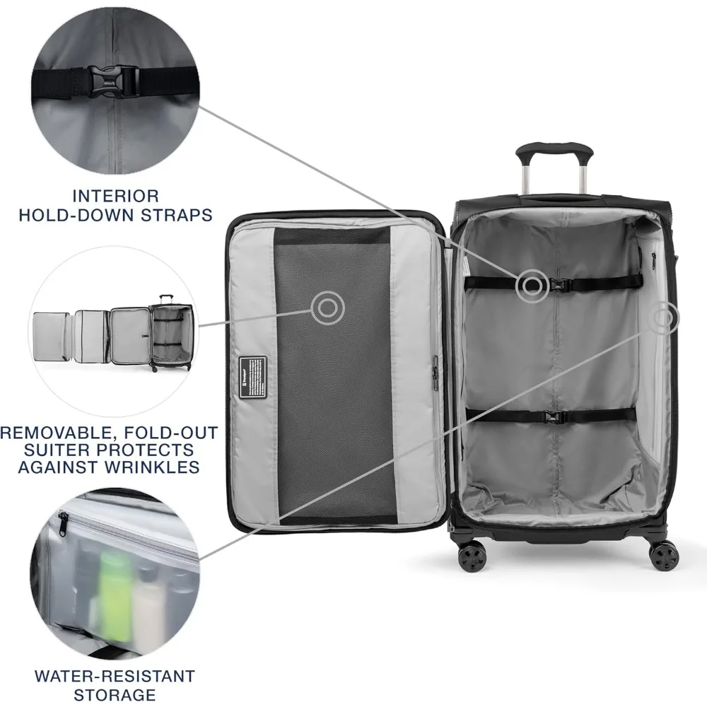 Lightweight Expandable 8-Wheel Spinner Suitcase TSA Lock Unisex Luggage for Travel and Business