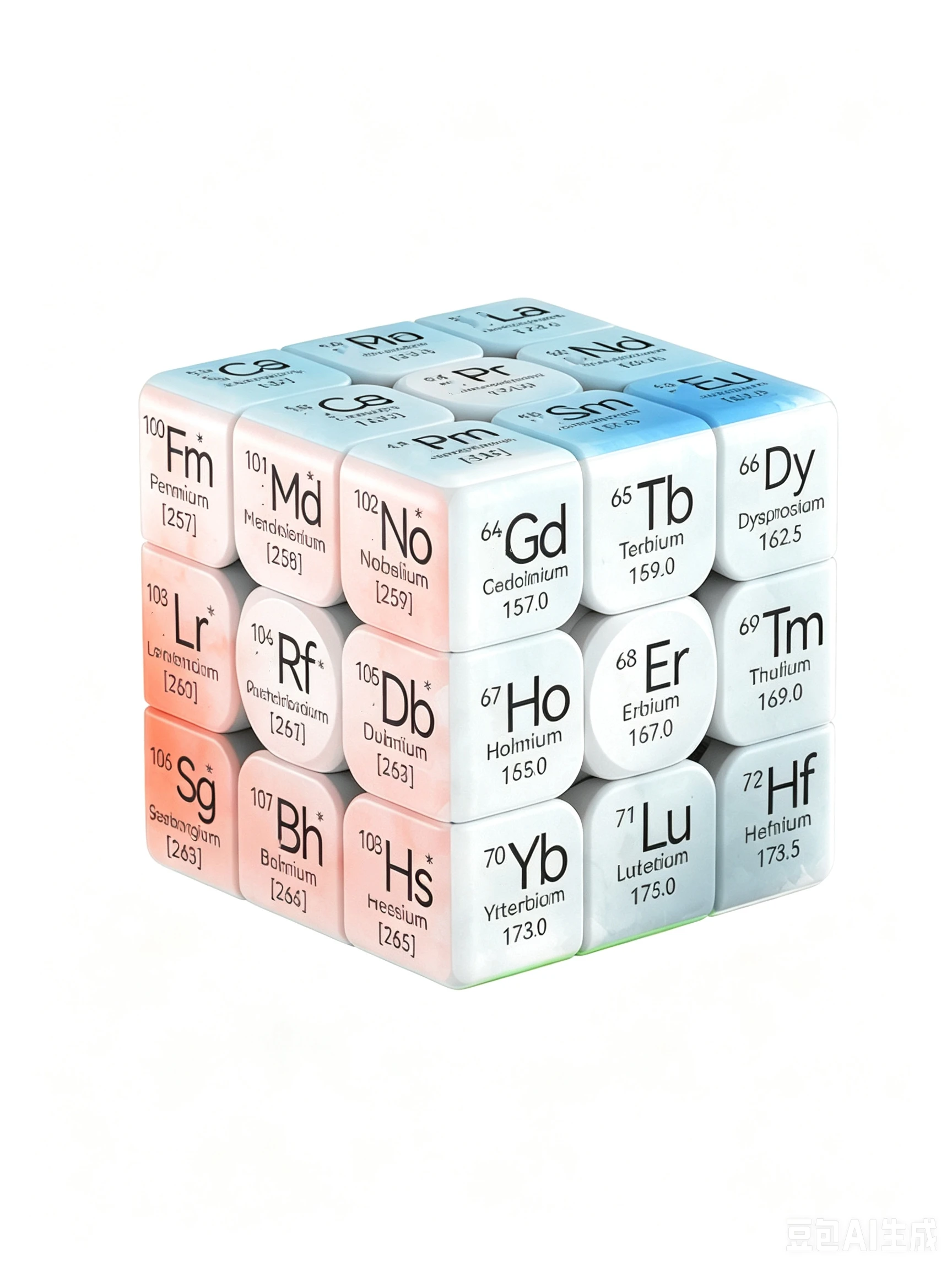 Cubo Mágico Educativo 3x3 de la Tabla Periódica, Suave, Antideslizante, para Escritorio, Juego de Lógica y Velocidad, Adorno Antiestrés