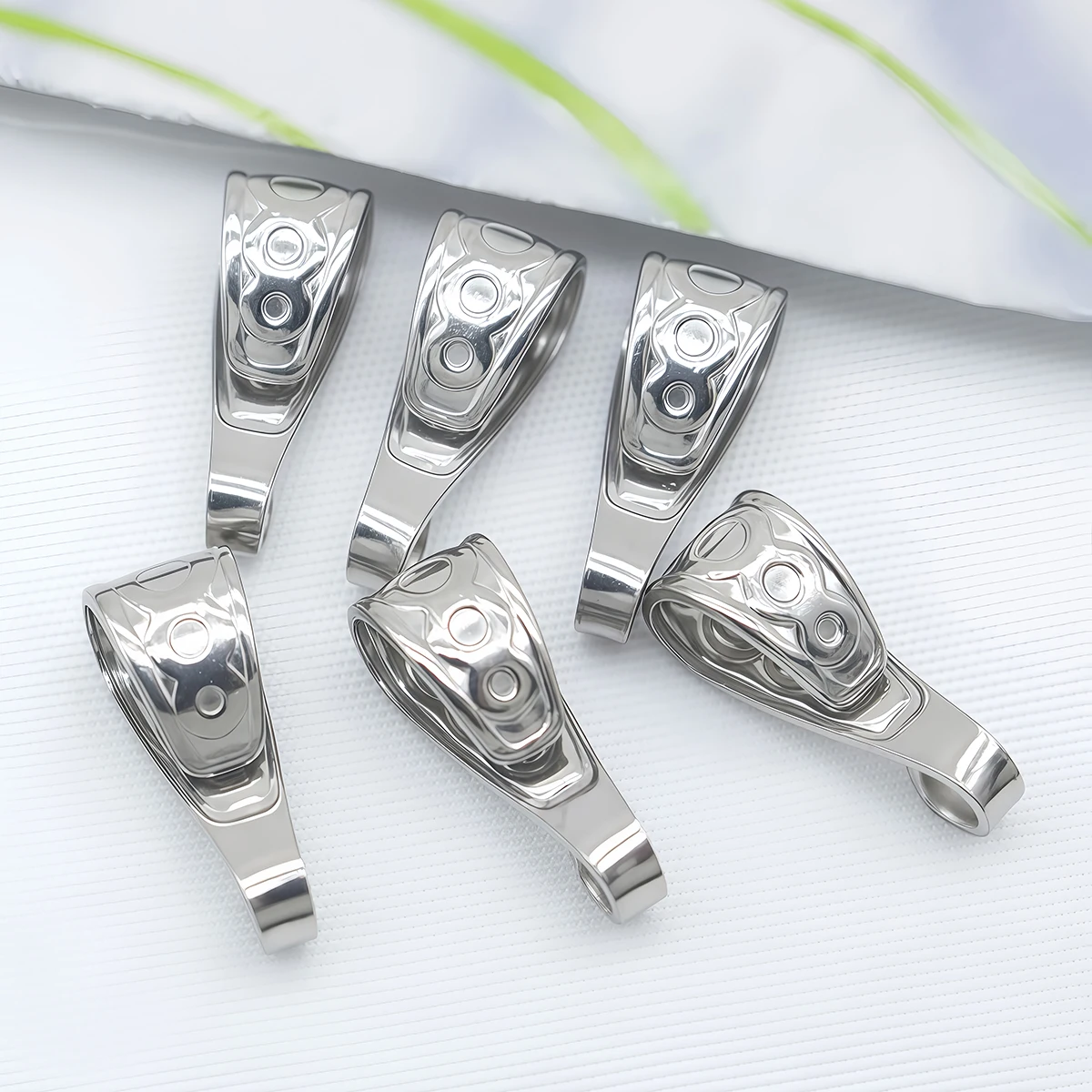 10-30 Stück Edelstahl-Anhängerhaken, Verbindungsstücke, Verschlüsse 6x16mm, Halsketten-Anhängerclips, Zubehör für die Schmuckherstellung – Detail 6