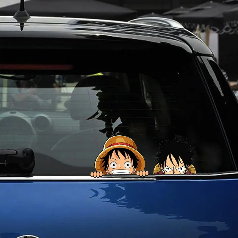 ONEPIECE Luffy cartoon animation personalized car sticker Sauron glass body decoration sticker bumper covering scratches sticker