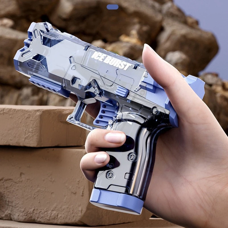 1Pcs 여름 야외 물총 장난감 멋진 수동 버스트 투명 물총