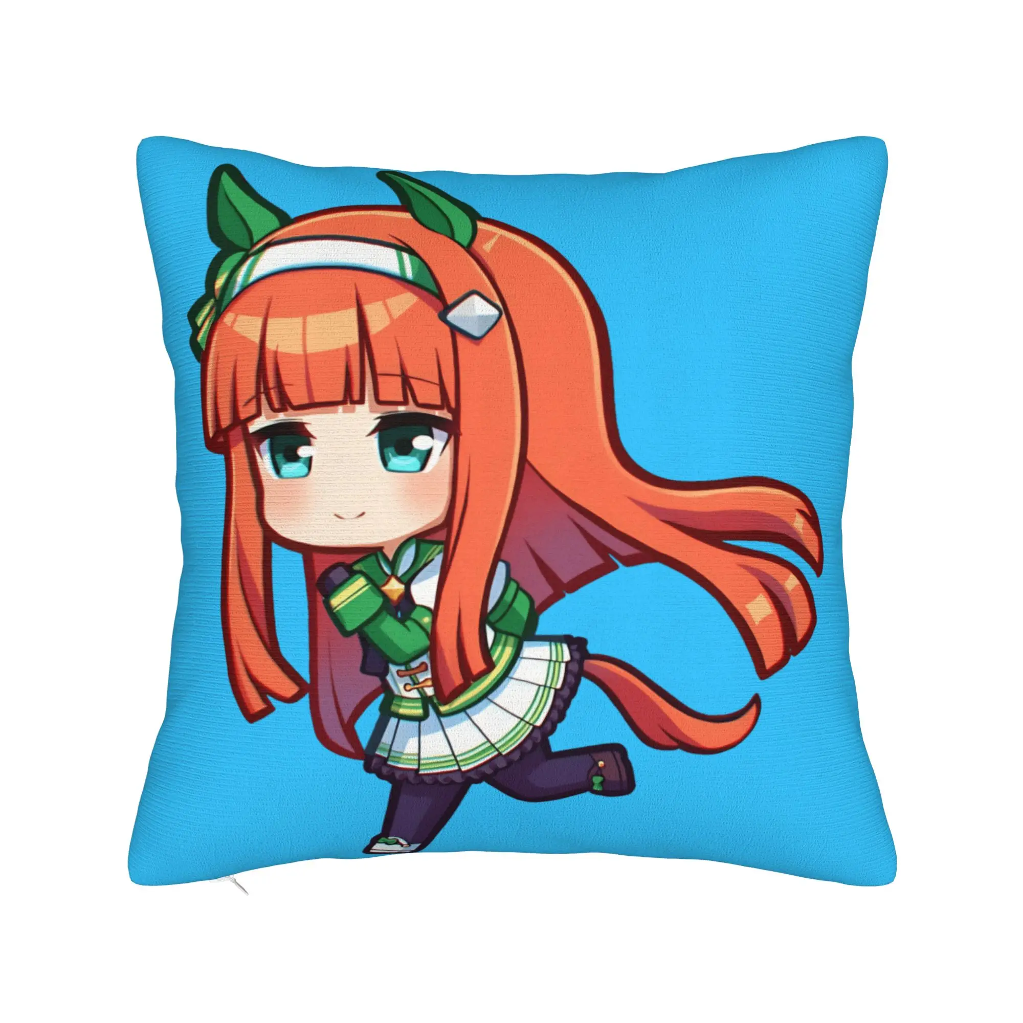 Pillow Cover Umamusume Silent Suzuka  Morden Pillow Case For Living Room Bed Chair Pillowcases