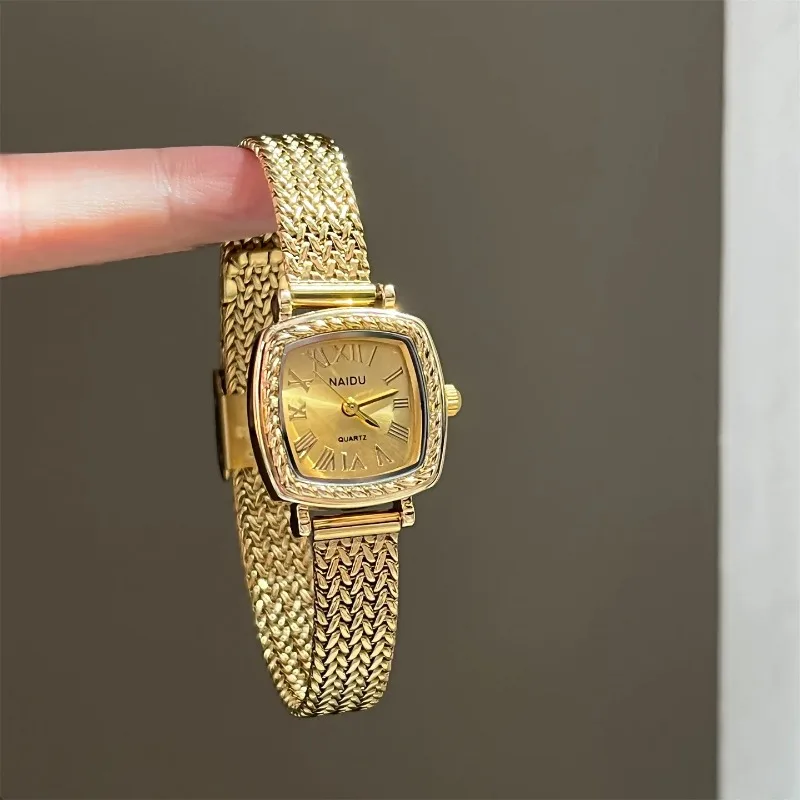 

Vintage Exquisite Stainless Steel Strap Women Wristwatch Fashion Luxury Clock Gift Ladies Quartz Watches