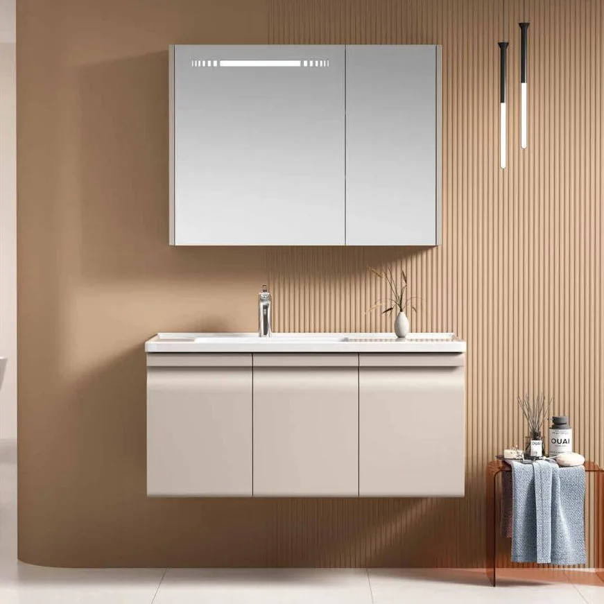 Venezuela Bathroom Vanity With Wash Basin Black LED Mirror Smart Lamp Cabinet