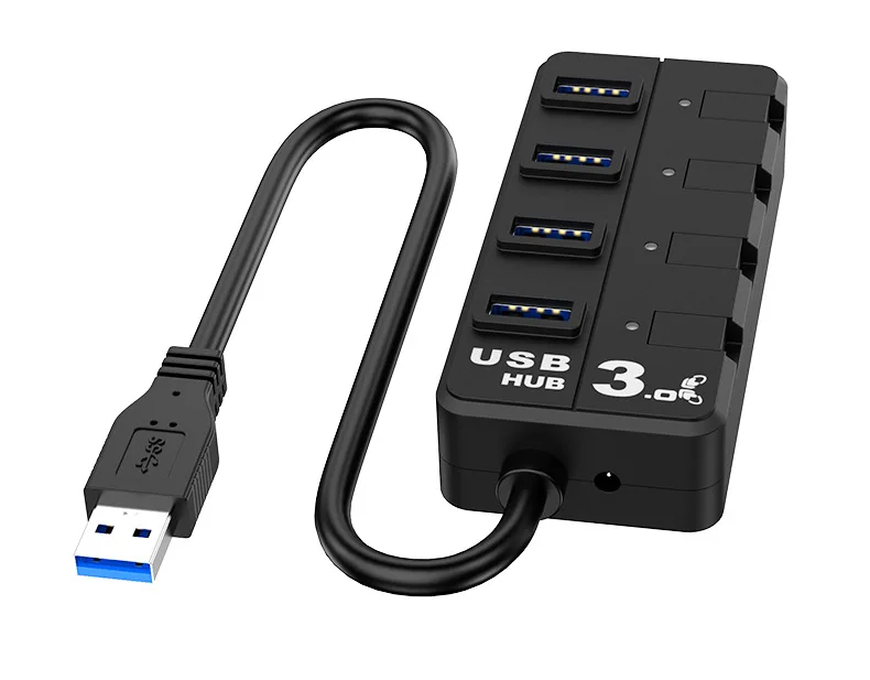 

Usb3.0 Hub 4-Ports High-Speed USB Splitter for Hard Drives USB Flash Drive Mouse Keyboard Extend Adapter Laptops Usb Hub