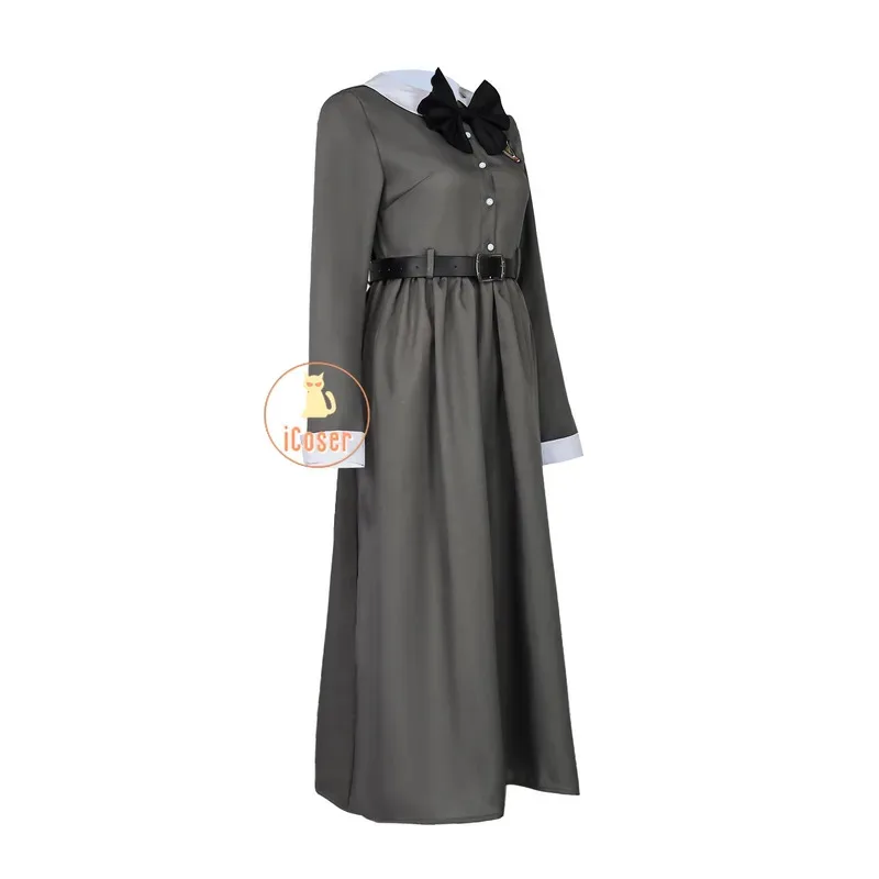 Кикору Шиномия Косплей Костюм Парик Аниме Кайдзю No. 8-серое платье, униформа, головной убор, третья дивизия, вечеринка на Хэллоуин, женская iCosera;
