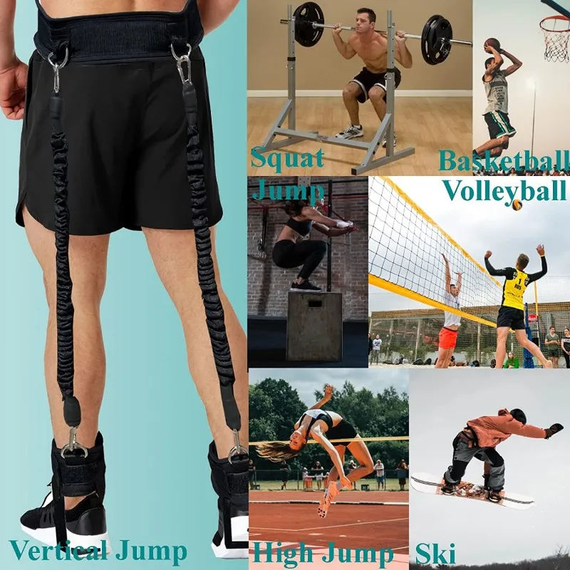 Vertical Jumping Trainer Leg Strength Training Resistance Band for Agility Speed Basketball Volleyball Football Jump Training