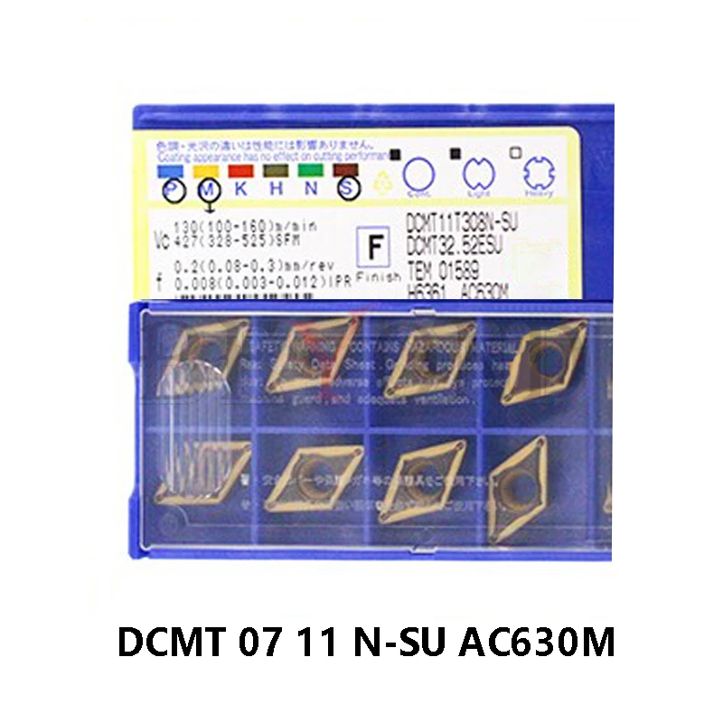 DCMT11T302N-SU AC630M DCMT070202N DCMT11T304N-MU DCMT070208N AC6040M DCMT11T308N แทรกคาร์ไบด์เดิม dcmt