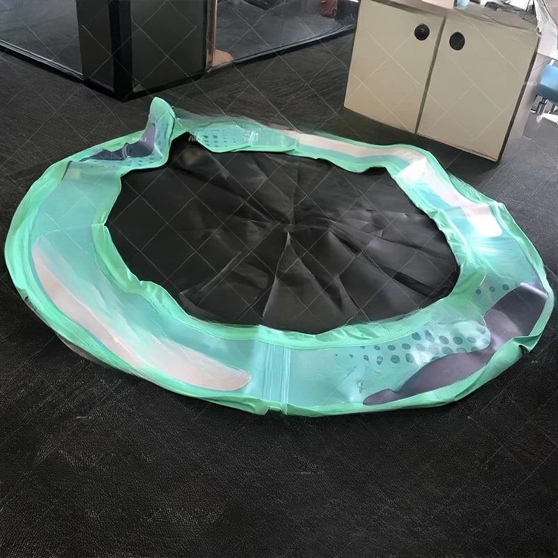 Inflatable round floating bed swimming pool floating multi-person hollow hole floating row with mesh