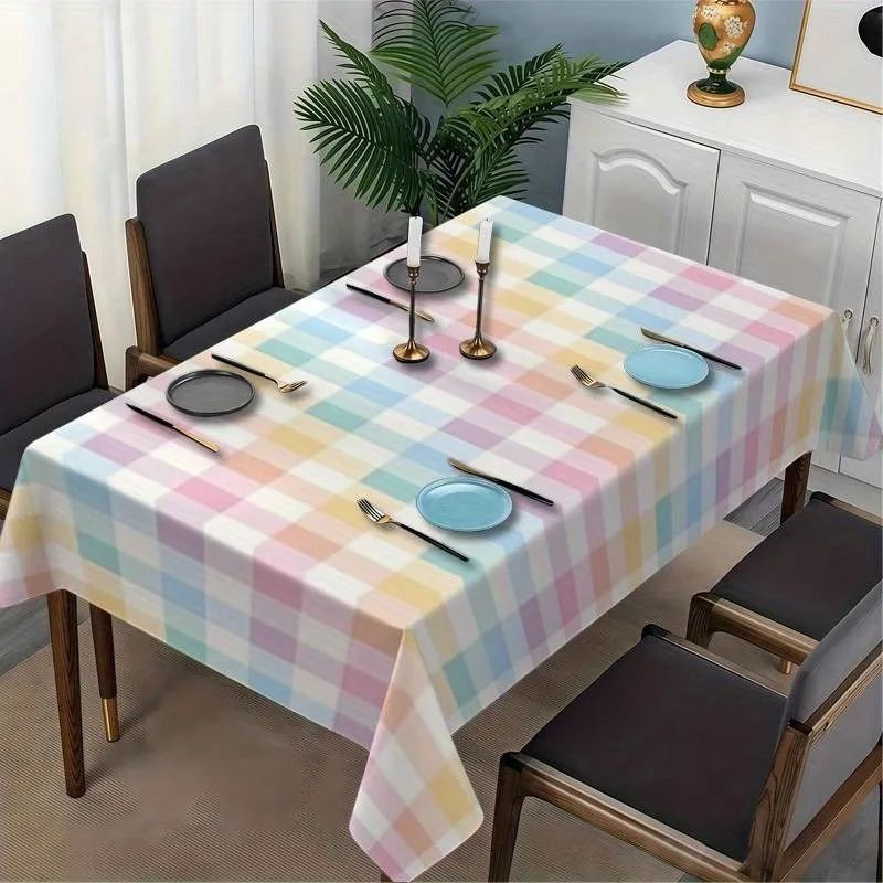 A high-quality tablecloth with soft and beautiful colorful patterns