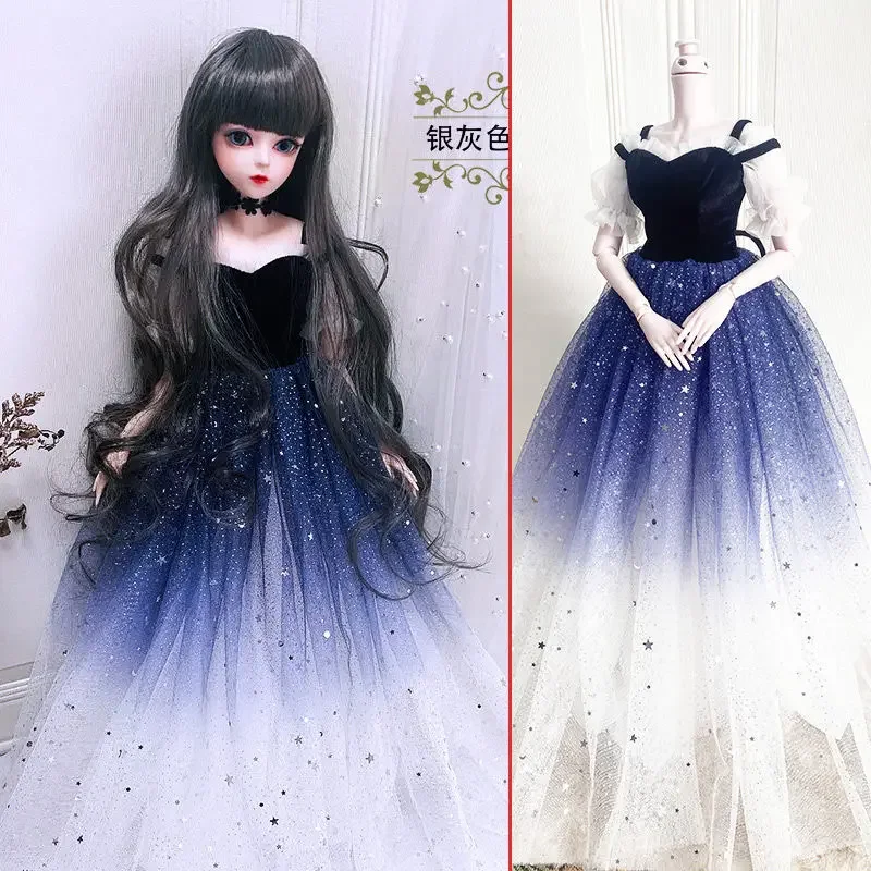 Conjunto de ropa de vestir de juguete hecha a mano de 60cm para colección de accesorios de muñeca BJD de 1/3 y 23 pulgadas