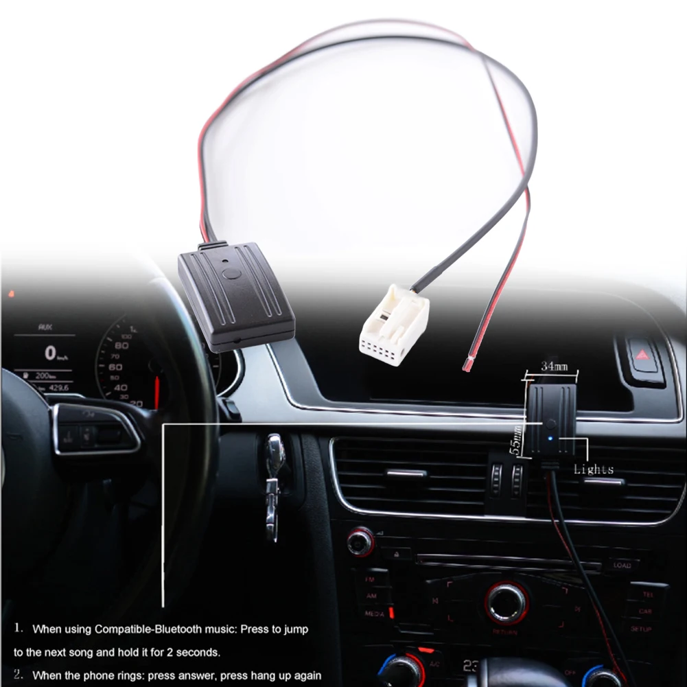 Car Compatible-BT Audio Receiver AUX Input Audio Cable Adapter For RCD 510 300 310 210 Radios Car Accessories