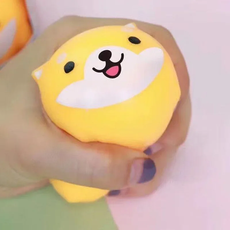 Decompression Cute Dog Squeeze Toy Slow Rebound PU Rising Squeeze Antistress Ball Cartoon Table Ornaments Squishy Toys