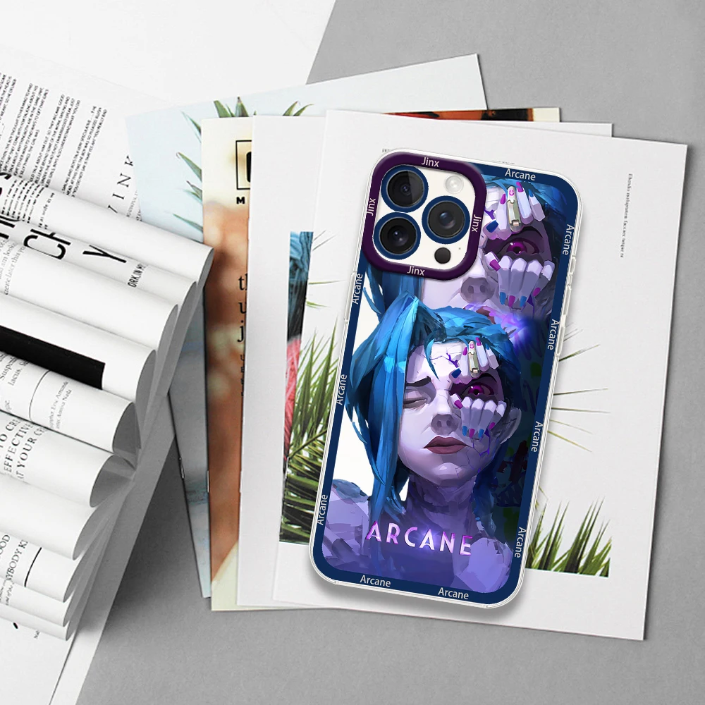 TV A-Arcane 2 J-Jinx Cool VI Phone Case For iPhone 16 15 14 13 12 11 Mini Pro Max X XR XSMax 7 8 Plus Transparent Soft TPU Cover