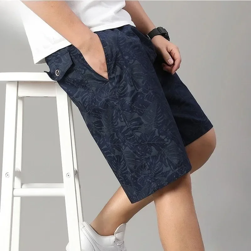 

Шорты для мужчин с принтом, пляжные шорты, свободные, широкие, с карманами, мужские короткие брюки, мешковатые, с цветочным принтом, дизайнерские летние, 3 четверти, Xxl